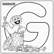 coloriage 1 rue sesame alphabet g